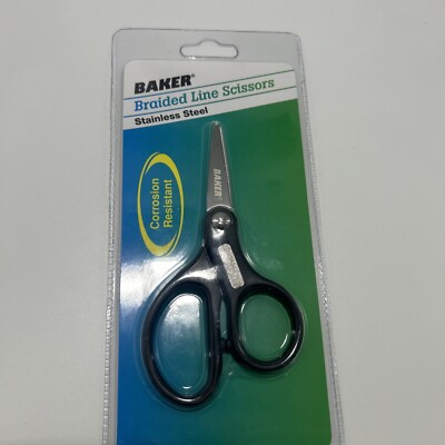 Baker Braided Line Stainless Steel Scissors ice fishing 