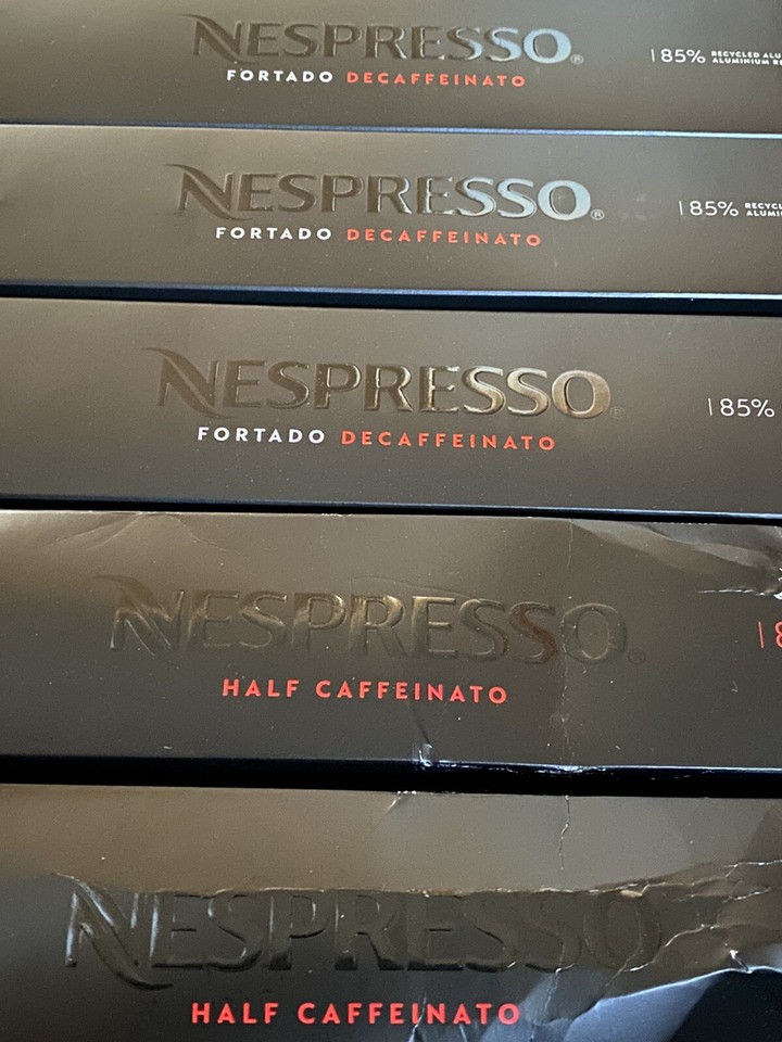 50 Capsule Nespresso Vertuo Fortado Decaf & Half Decaf Coffee Pods eBay