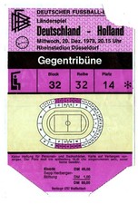 Ticket Germany - Netherlands 20.12.1978
