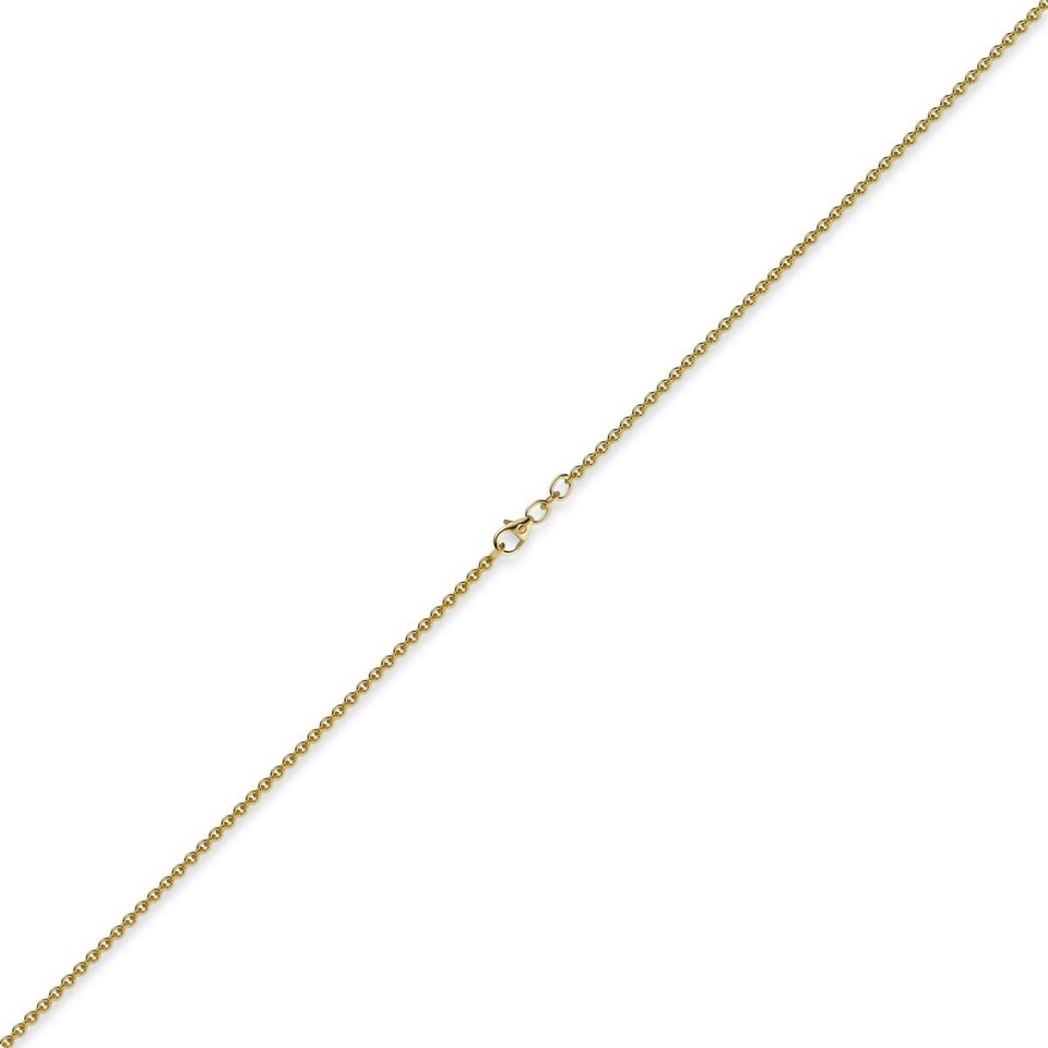 Catenina Oro Giallo 14kt 585 - Collana Ancora Rotonda 1,1 Mm 60 Cm - Vera Oro Made In Germany Con Scatola Regalo - EDELIND