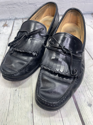 Allen Edmonds Loafer Men 9.5 Black Alton Slip On Tassel  display picture 3