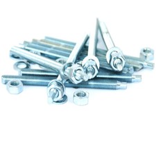 10 Ankerstangen M10 x 130mm, Gewindestangen + Mutter + Scheibe f&uuml;r Verbundm&ouml;rtel