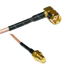 RG316 SMA MALE ANGLE to RP-SMA FEMALE RF Cable Rapid-SHIP LOT