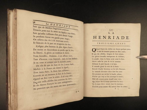 1728 La Henriade by Voltaire French Lit Henry IV Dedication to Queen Caroline - Picture 8 of 18