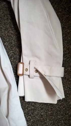 French Connection Double Breasted Trench Coat Jacket Colour: Pavlova Cream 12 - Picture 5 of 6