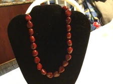 Kenneth Jay Lane burgandy bead knotted necklace