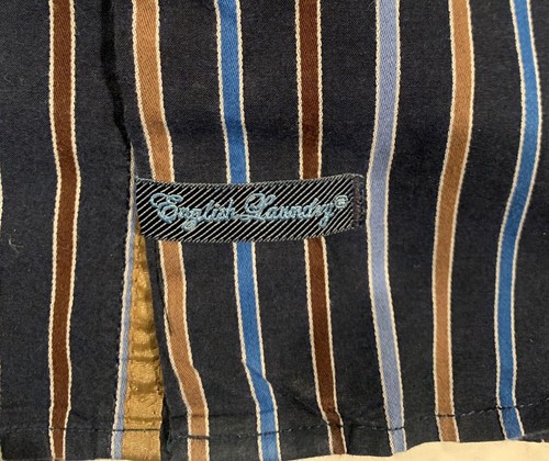 Christopher Wicks English Laundry Men Button Up Shirt M Embroidery Flip Cuff - Picture 8 of 10