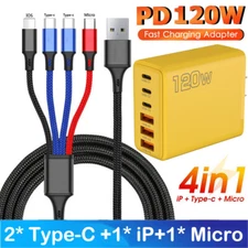 4 in 1 Fast USB Charging Cable Universal Multi Function Cell Phone Charger Cord