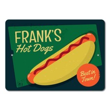 Hot Dogs Metal Sign