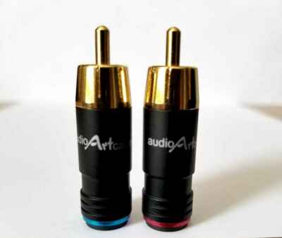 Lot of 4, Audio Art Cable, Hi-End, Gold plated, RCA Connectors, Audiophile grade