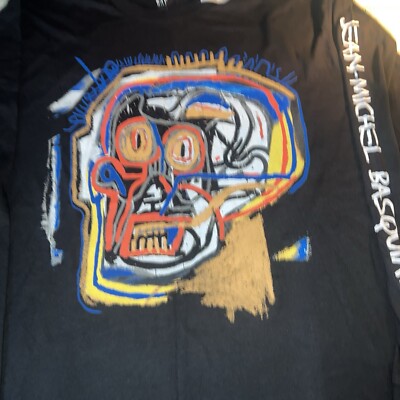 Jean-Michel Basquiat Mens Black Crew Tee Shirt Long Sleeve NWT GAP