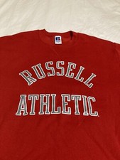 Vintage 80s 90s Russell Athletic Spell Out Crewneck Sweatshirt Made In USA XL