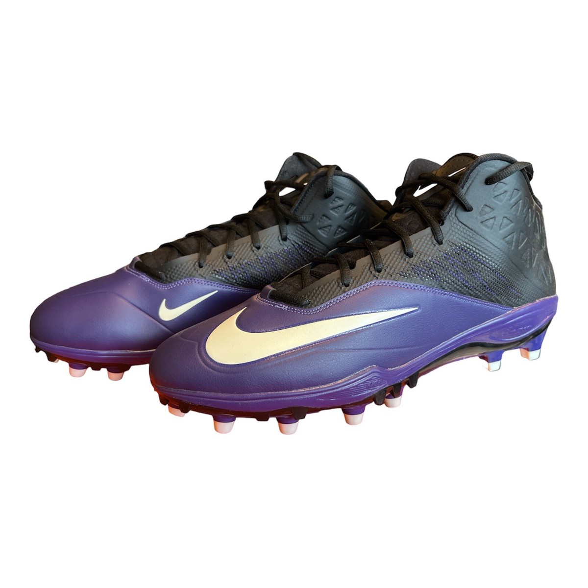 Size 14.5 Nike Zoom Code Elite 3/4 TD Football Cleats Purple Black - SAMPLE Amazon.com | Nike Zoom Code Elite 3/4 TD Football Cleats  main image 3