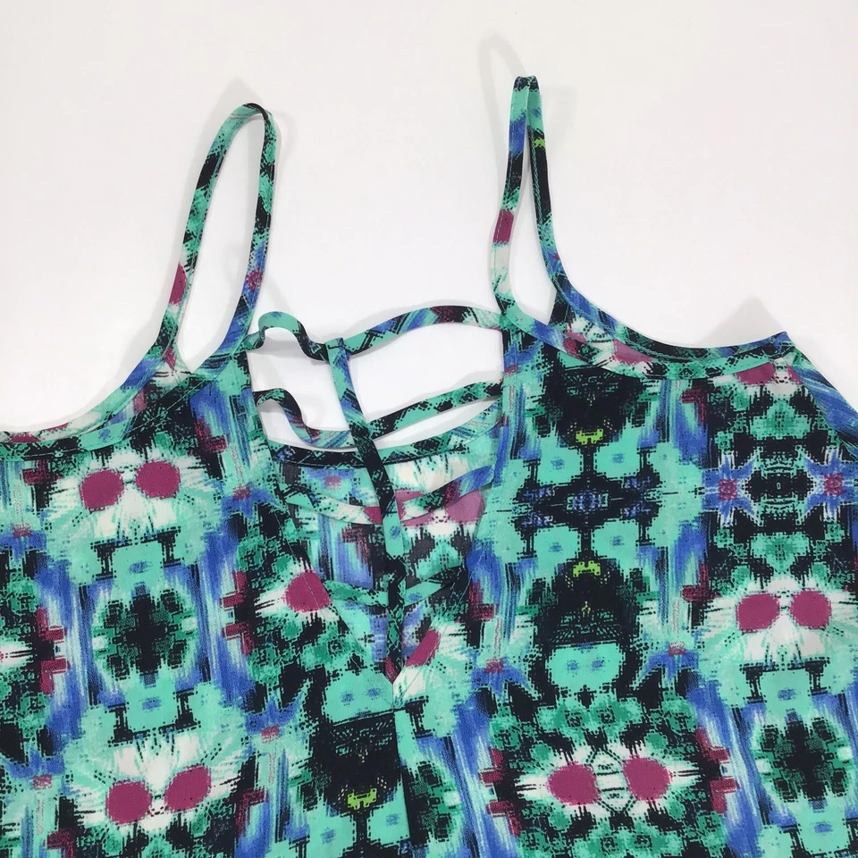 Top halter soprano para mujer talla pequeña multicolor con tiras en la espalda excelente Foto 4 de 4