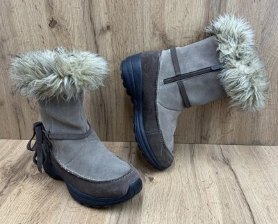 Sorel Northern Lite Tall Winter Boots Women s Size 7.5 Gray Fur Trim NL1431-255