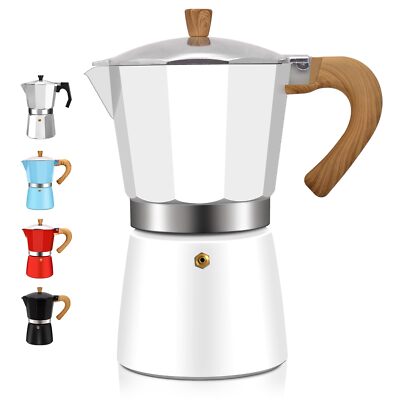 6 Cup Aluminum Espresso Stovetop Moka Pot 10oz Classic Mocha Coffee Maker