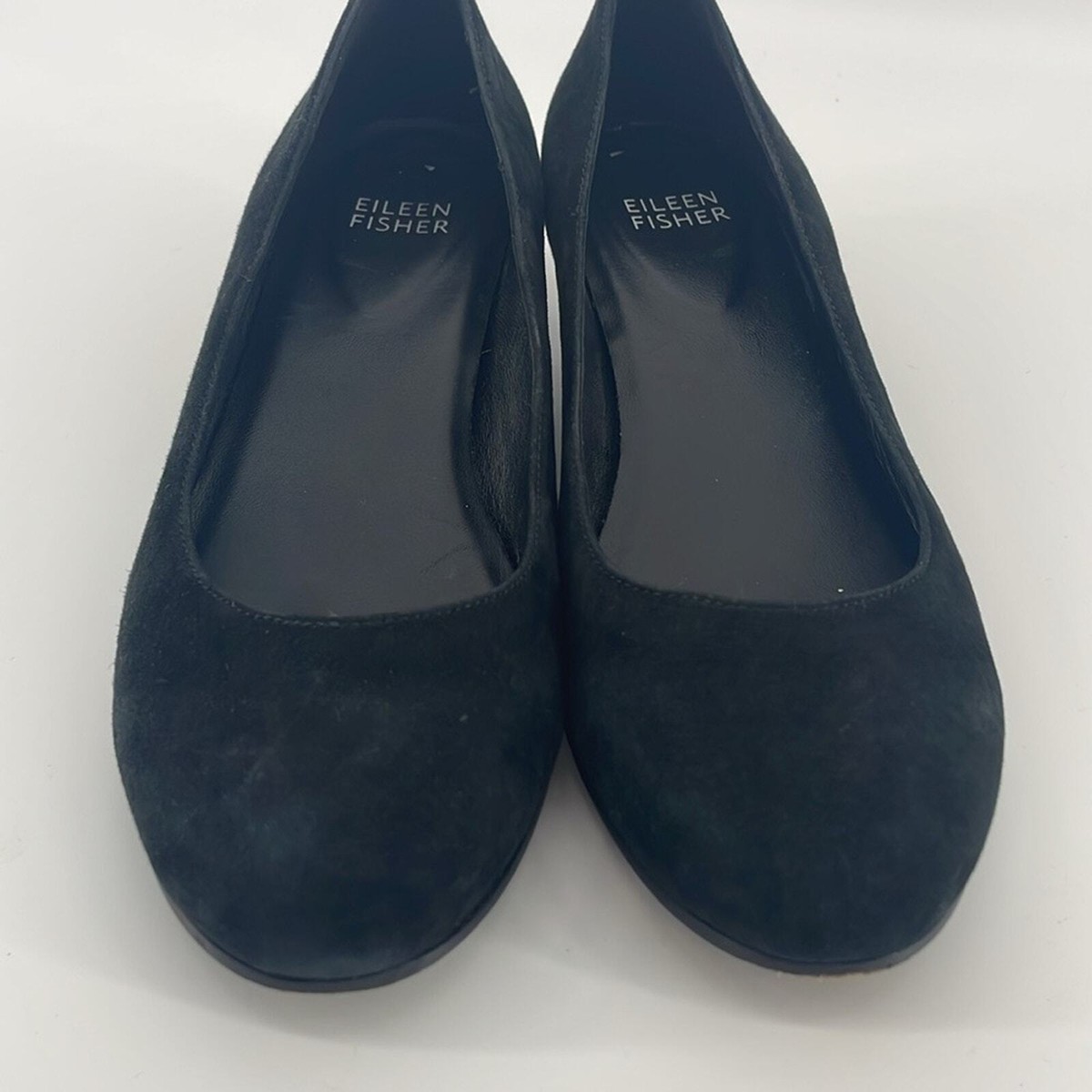 Eileen Fisher Suede Heels in Black 6 A17 View 3