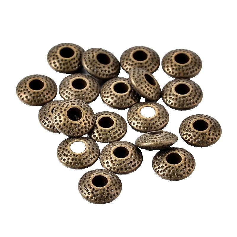 Rondelle Tibetan 8 - 8.9 mm Size Jewelry Making Beads