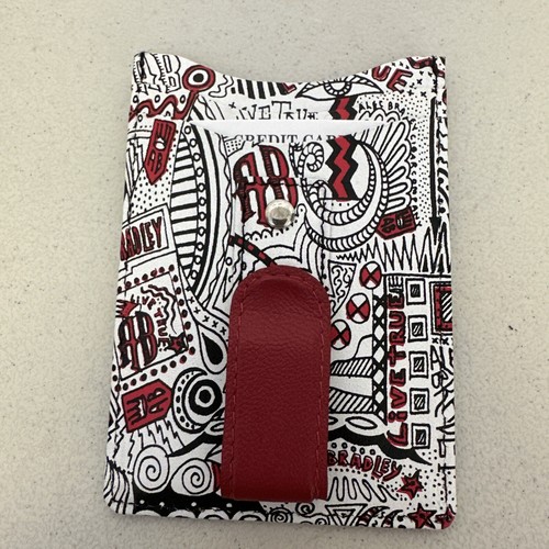 Alec Bradley Slim Wallet With Money Clip. Road Warrior White with Design. - Picture 6 of 6