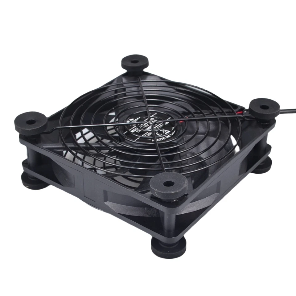 Quiet Dual 120mm 5V USB Computer PC Fan with Speed Controller for Router Desktop - Image 4 of 4