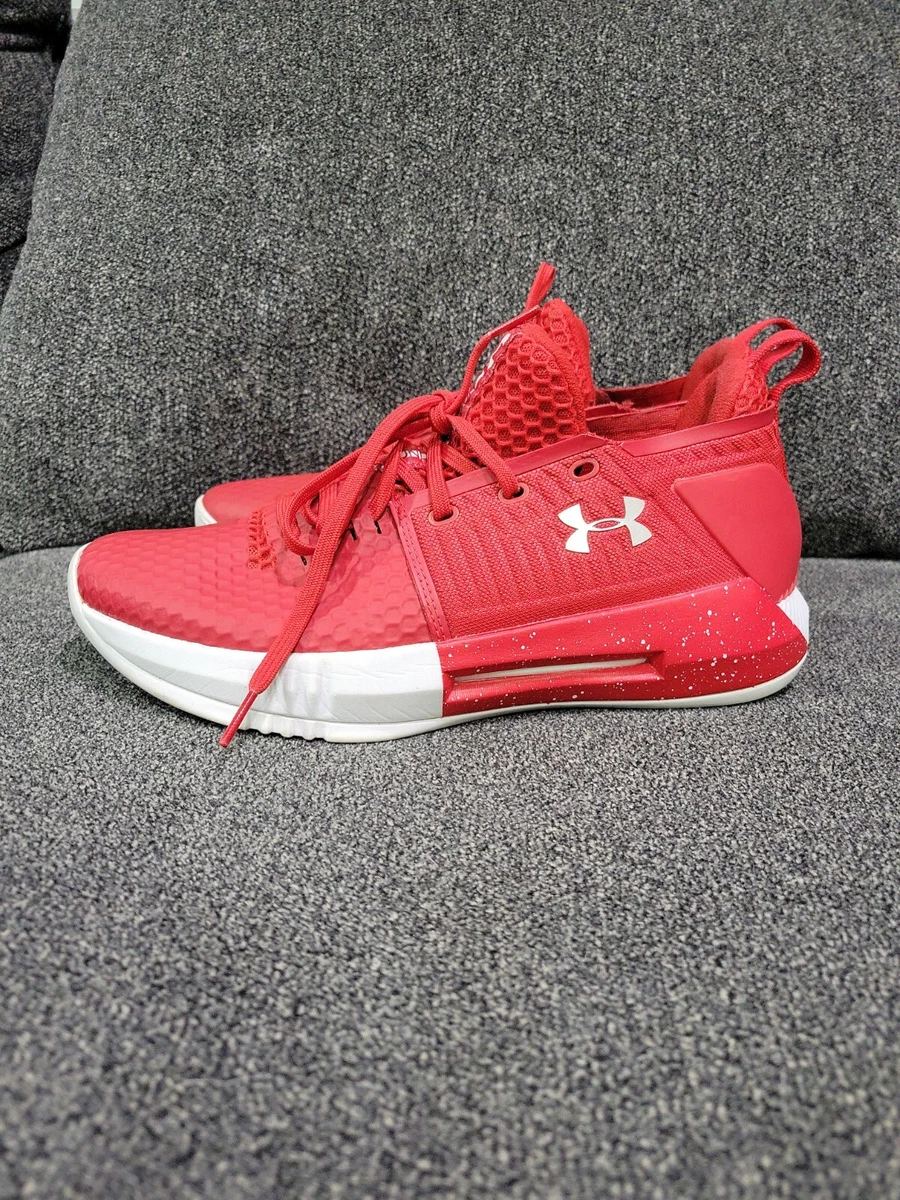 Under Armour UA Drive 4 Low RED &amp; WHITE Shoes Size | eBay