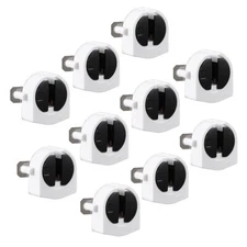 10pcs 2A G5-F288 T5 Light Socket G5 Base Fluorescent Lamp Holder White