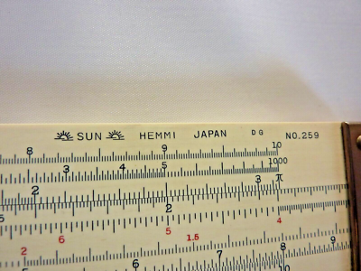 VINTAGE SUN HEMMI BAMBOO SLIDE RULE (#259) | eBay
