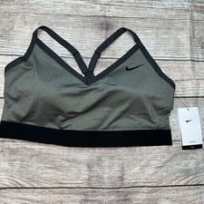 Nike Plus Women  s Indy Dri-FIT Low-Impact Sports Bra NEW Gray