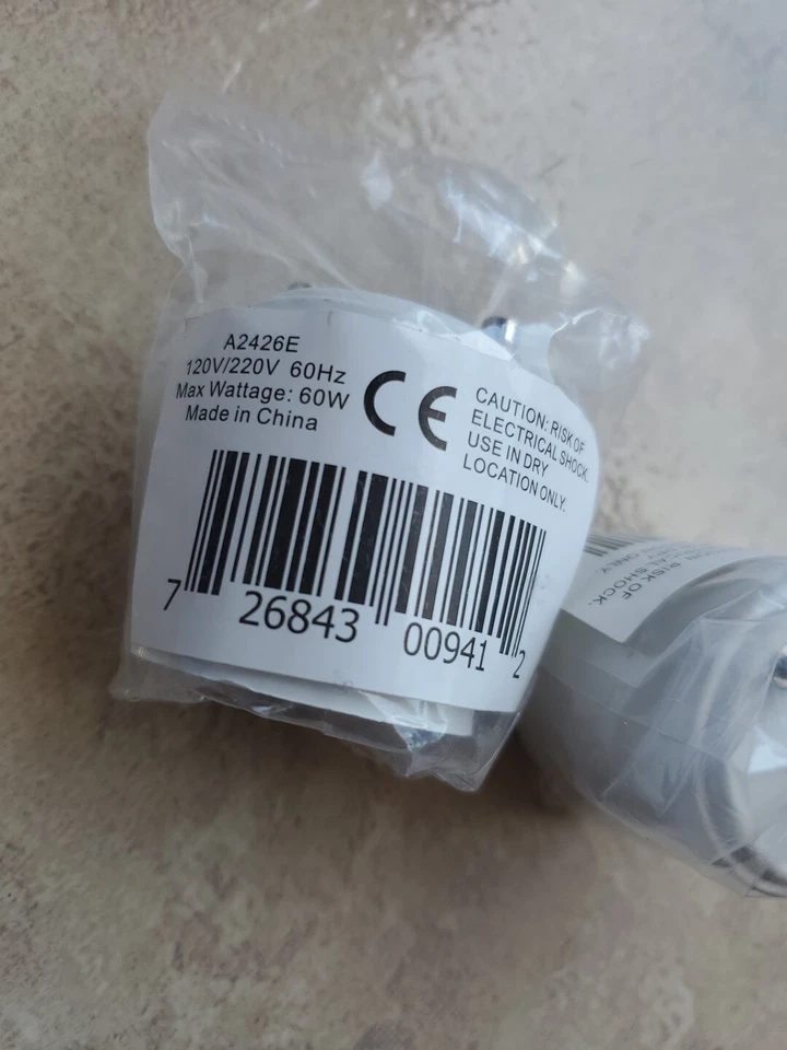 2 PACK Newhouse GU24 To Standard E26 / E27 Base Light Bulb Socket Adapter A2426E - Image 3 of 4