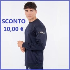 Legea Felpa uomo senza cappuccio girocollo tuta blu tecnica da S M L XL 2XL XXL