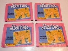 Vintage Mattel Barbie Doll Panini Sticker Pack lot of 4 24 Album stickers 1989