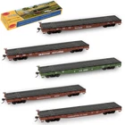 Evemodel Trains 1 Unit HO Gauge 52' Flat Car 1:87 52ft Container Carriage