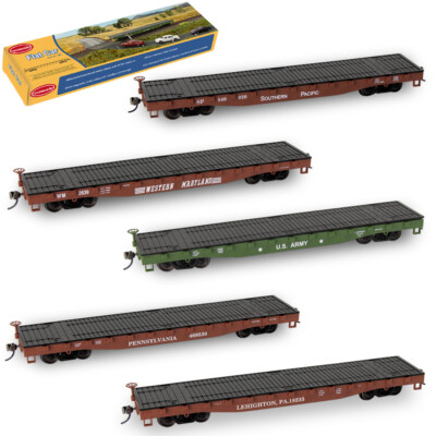 Evemodel Trains 1 Unit HO Gauge 52' Flat Car 1:87 52ft Container Carriage