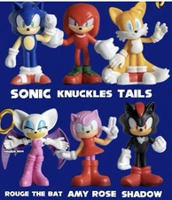 Burger King Sonic The Hedgehog Toys 2025 NEW! Complete Set of 6 Toys New!