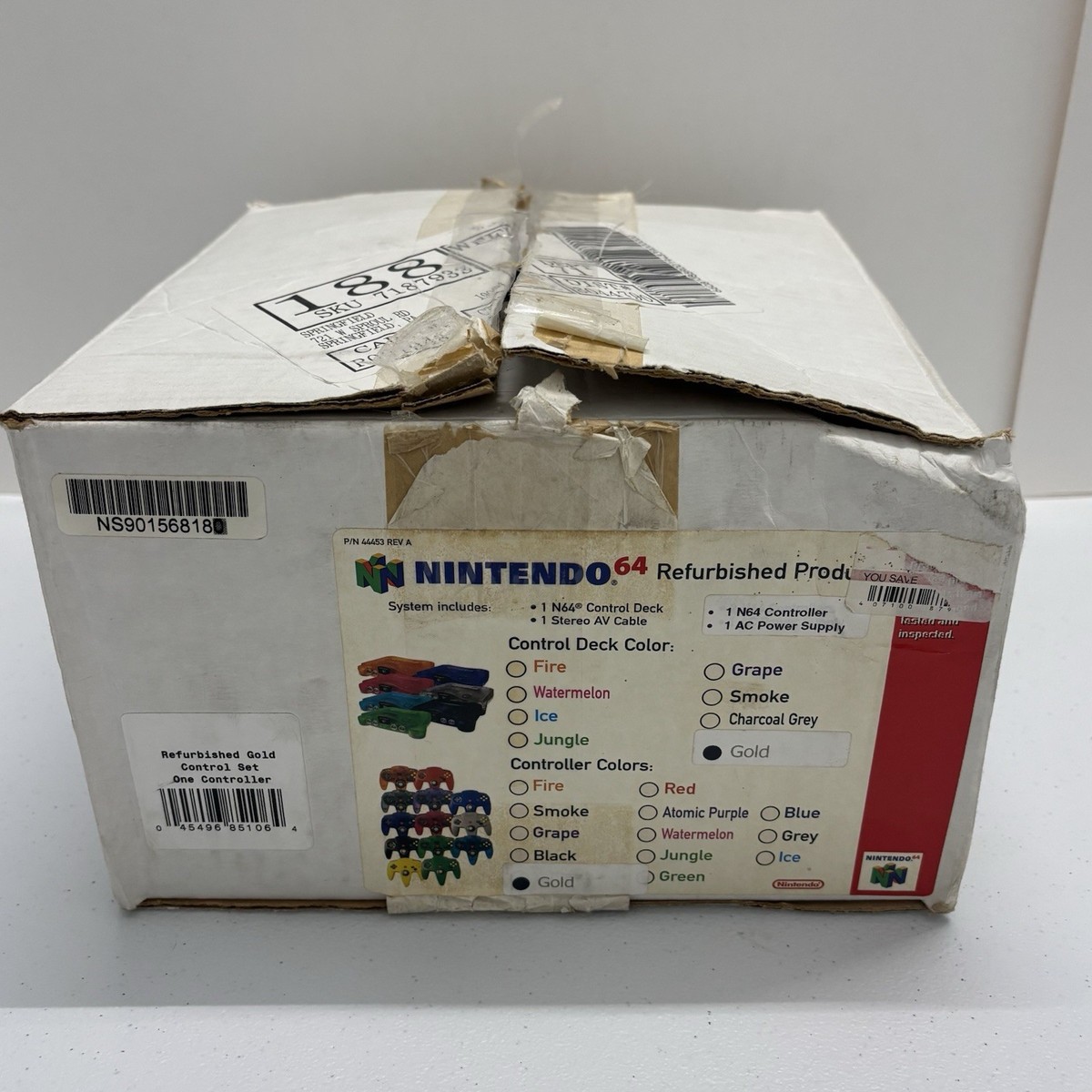 Nintendo 64 N64 Gold Official Refurbished Console & Controller W