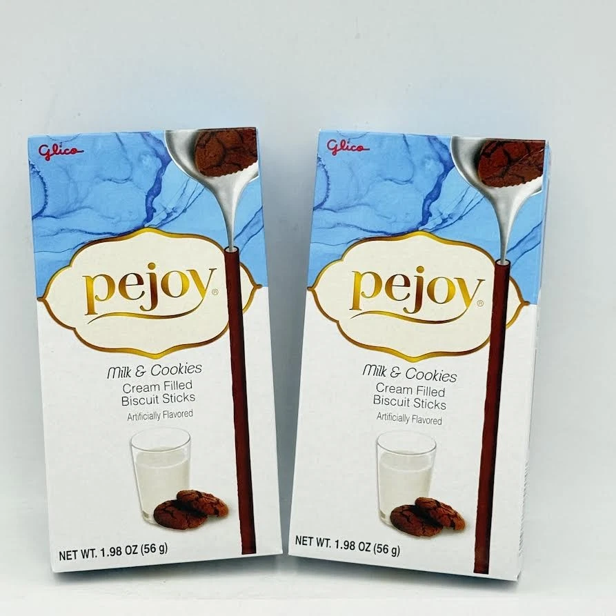 (2CT)Glico Pejoy Milk & Cookies Cream Filled Biscuit Sticks 1.98oz/(56g) - product detail image 1