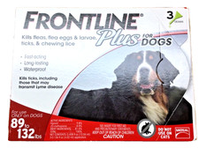 Frontline plus flea  tick treatment -dogs 89 to 132 lbs. Epa. Approved 3 Doses