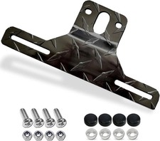 Trailer License Plate Bracket Frames- Aluminum Heavy-Duty Color: Black-1 Pack