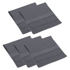 5Pcs 10x10cm Jewelry Pouches with Band Microfiber Soft Storage Dark Grey