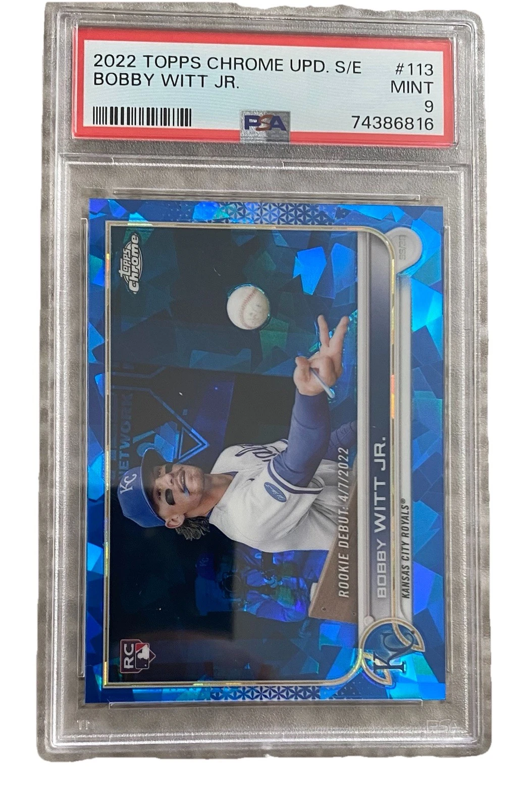 2022 Topps Chrome Update Sapphire Edition Rookie Card Bobby Witt Jr. #US113 RC