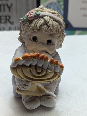 Dreamsicles  Light the Candles   3'' Figurine Menorah Hanukkah Signed Kristin 97'