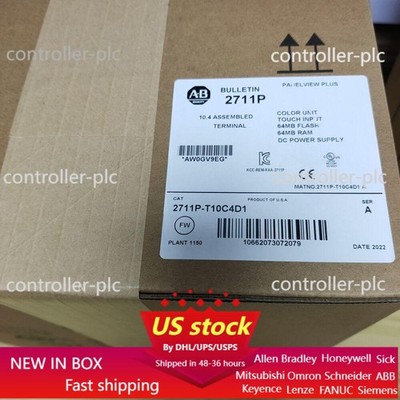 New Sealed Allen-Bradley Panelview Plus 2711P-T10C4D1 10.4'' Color 2711PT10C4D1