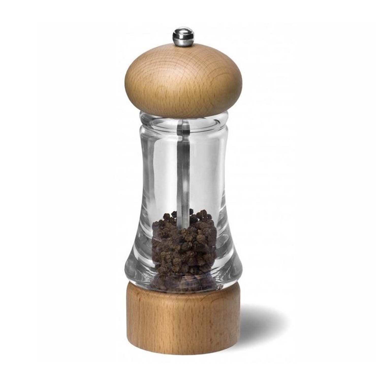Acrylic Pepper Mill 15.5cm Pepper Shaker Manual Adjustable Grinder Cole & Mason