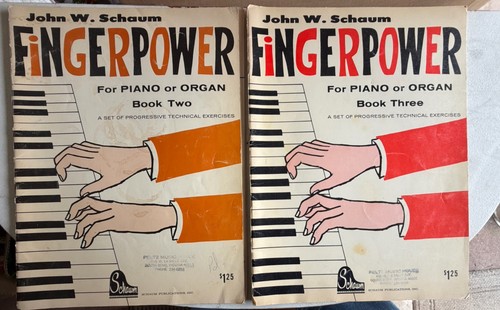 4-Finger Power for Piano or Organ by John W. Schaum. 60’s books 2 & 3 Vintage