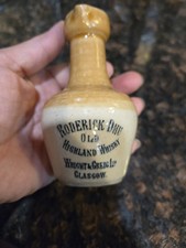 THE JORUM RODERICK DHU OLD HIGHLAND WHISKY GLASGOW ANTIQUE STONEWARE MINI JUG