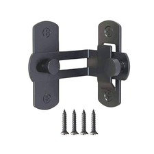 Stainless Steel 90 Degree Flip Door Sliding Latch - Safety Barn Black