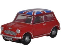 Oxford NMN001 - PKW Austin Mini Tartan Red/Union Jack - Spur N - NEU