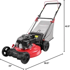 PowerSmart Gas Lawn Mower 21-Inch 144cc OHV Engine 3-in-1 Push Mower, NEW