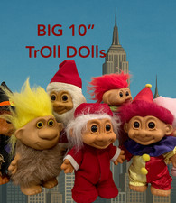 Big 10" 90s Vintage Troll Doll You Choose Russ, DAM, Uneeda Kids Toys