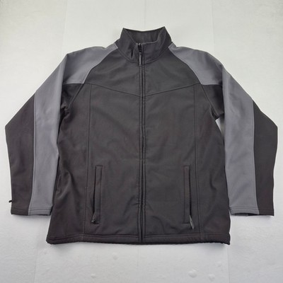 REGATTA Softshell Jacket XL Black Men s Polyester Windbreaker Fleece Lined